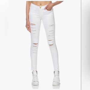 FRAME denim - le skinny de Jeanne - ripped white